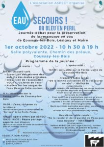 Journée-débat pour la préservation de la ressource en eau @ Coussay-les-Bois